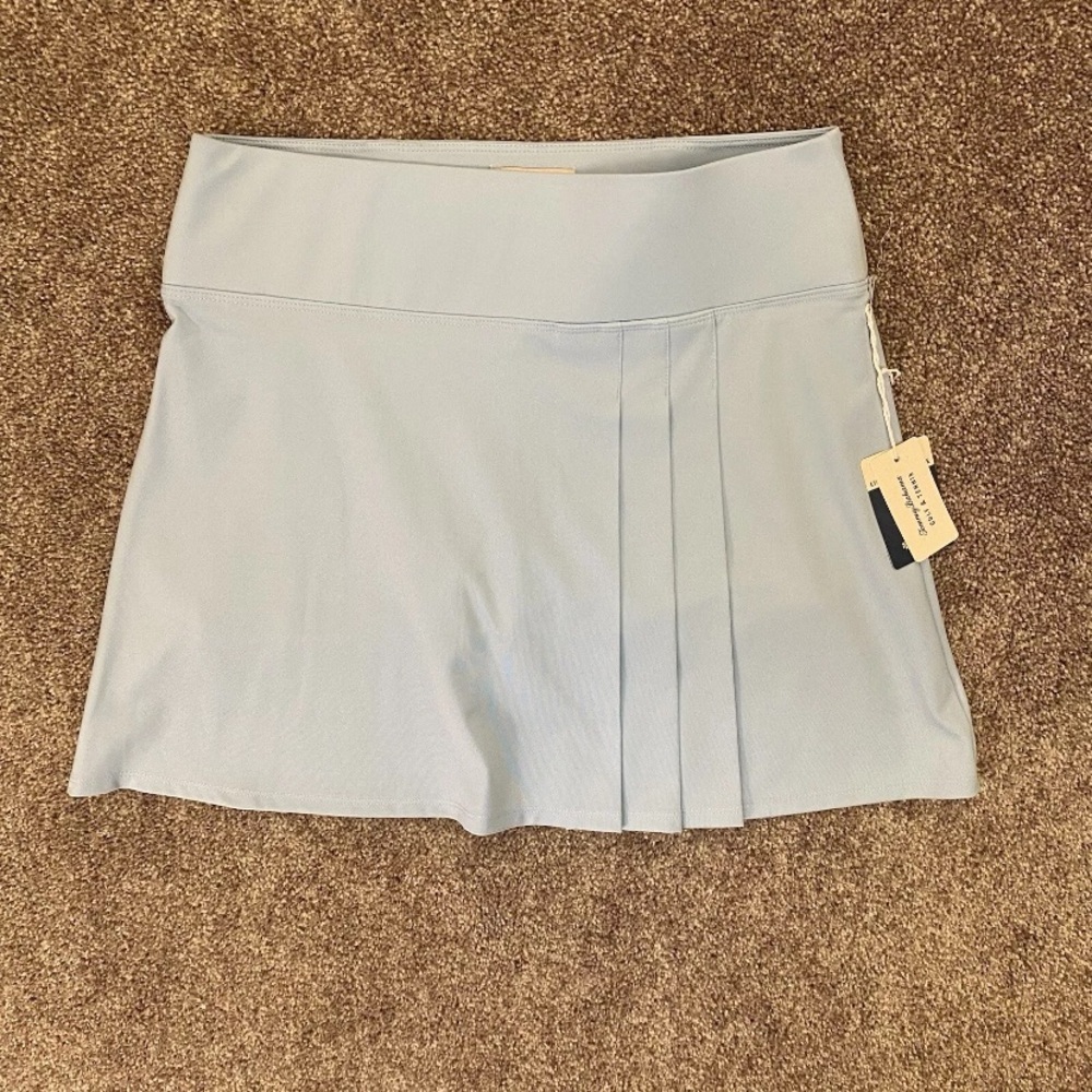 Tommy Bahama Womens Pull On Side Pleated Light Blue Active Skort Size M - NWT - Picture 3 of 14